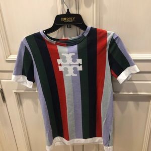 Tory Burch Block Logo T Shirt XS